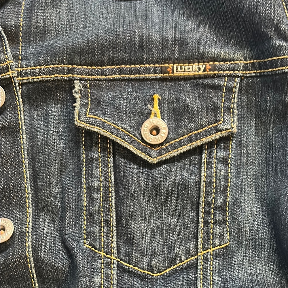 Lucky Brand Blue Jean Jacket Classic Denim Style - Picture 11 of 13